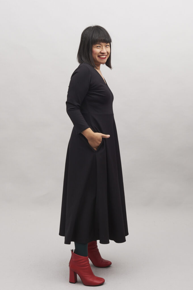 abito zafferano nero manica_23361