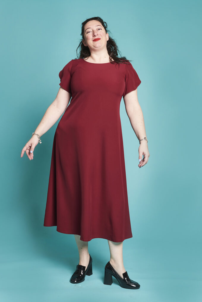 abito tulipano cady bordeaux 1