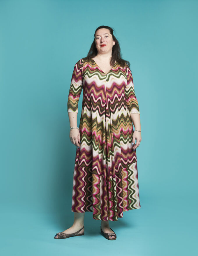 abito bamboo onde fucsia