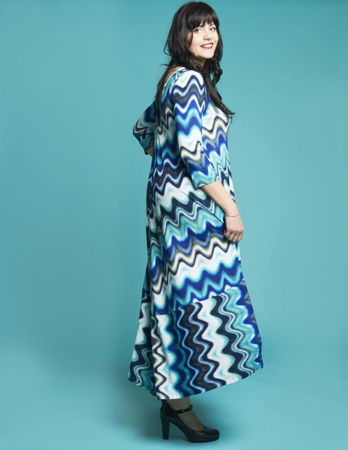abito bamboo onde blu