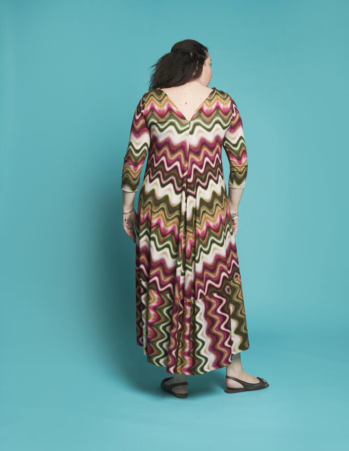 abito bamboo onde fucsia