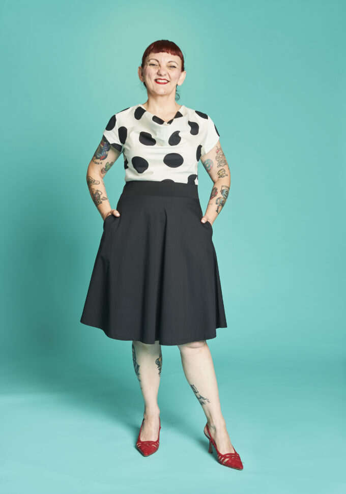 abito pompei pois fronte