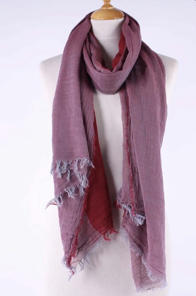 sciarpa cotone rosso