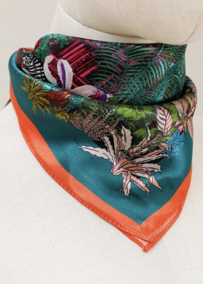 foulard seta arancio